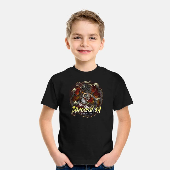 I Am The Dragonborn-youth basic tee-Fearcheck