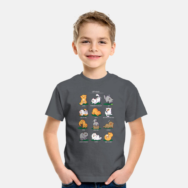 Cat Yoga-youth basic tee-queenmob
