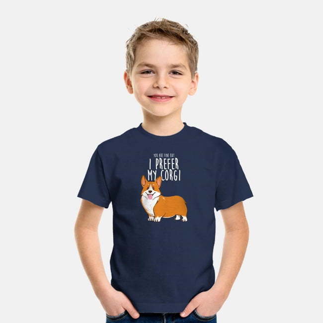 I Prefer My Corgi-youth basic tee-ursulalopez