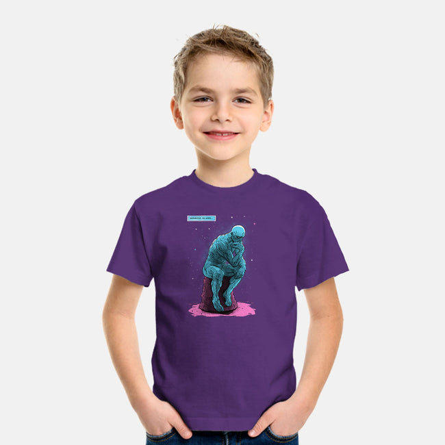 Blue Thinker-youth basic tee-teesgeex