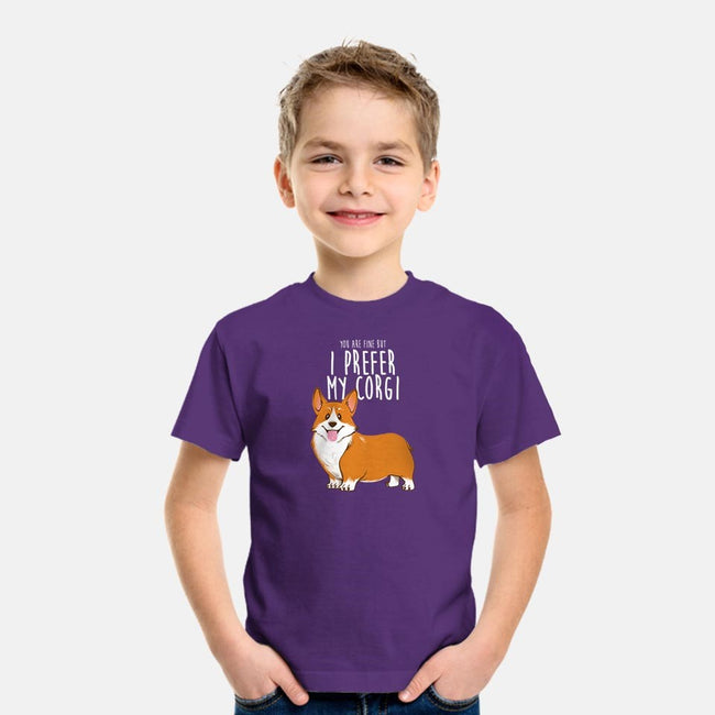 I Prefer My Corgi-youth basic tee-ursulalopez