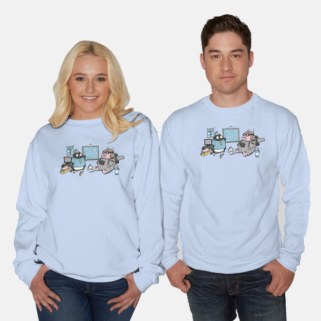 Flight Experiment-Unisex-Crew Neck-Sweatshirt-pigboom