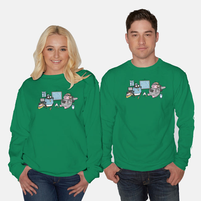 Flight Experiment-Unisex-Crew Neck-Sweatshirt-pigboom