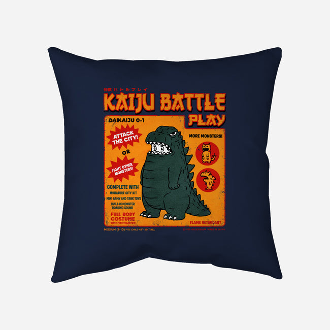 Kaiju Battle Player-None-Non-Removable Cover w Insert-Throw Pillow-pigboom