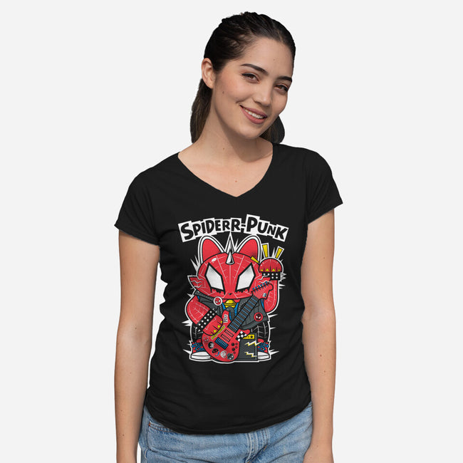 Spiderr-Punk-Womens-V-Neck-Tee-krisren28