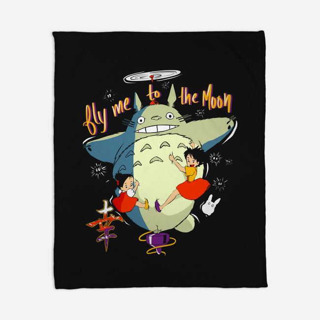 Fly Me To The Moon-None-Fleece-Blanket-Seeworm_21