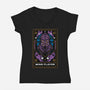 Mind Flayer Tarot Card-Womens-V-Neck-Tee-Logozaste