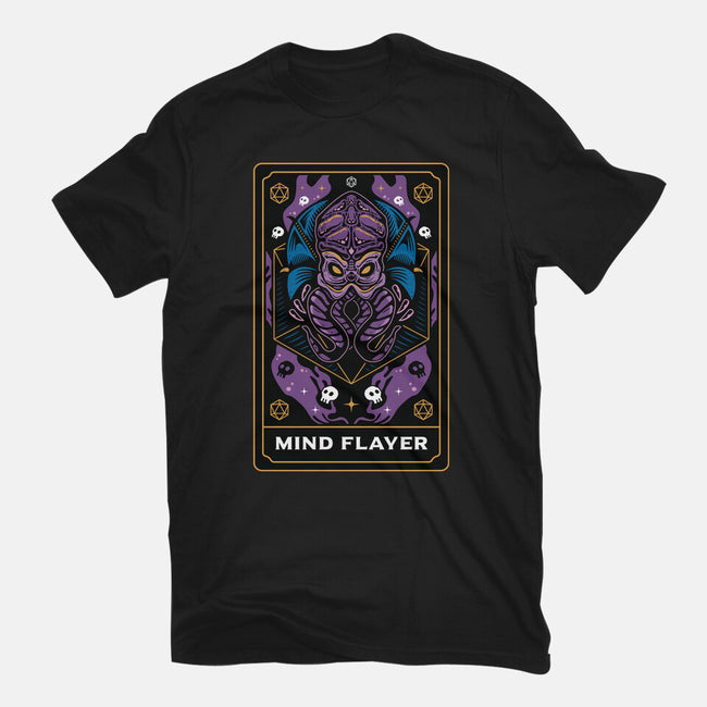 Mind Flayer Tarot Card-Womens-Basic-Tee-Logozaste