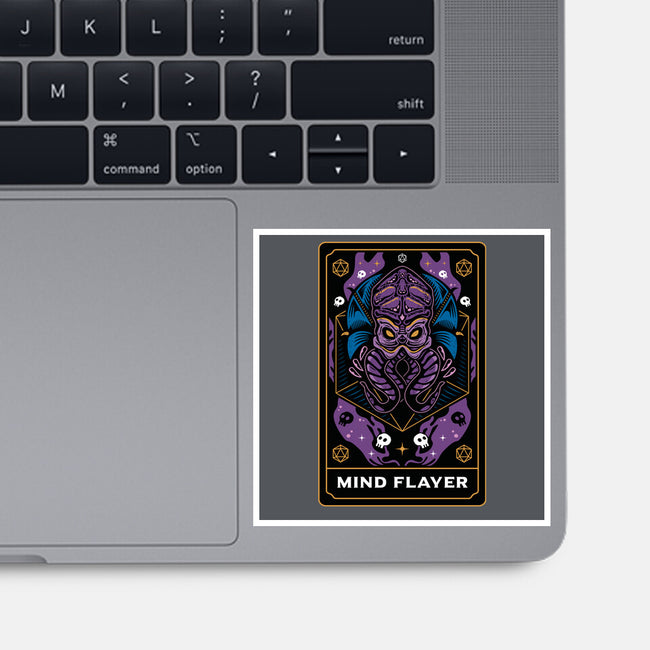 Mind Flayer Tarot Card-None-Glossy-Sticker-Logozaste