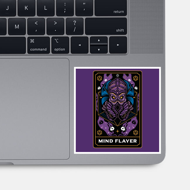 Mind Flayer Tarot Card-None-Glossy-Sticker-Logozaste