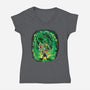 The Incredible Donk-Womens-V-Neck-Tee-Artist Davee Bee