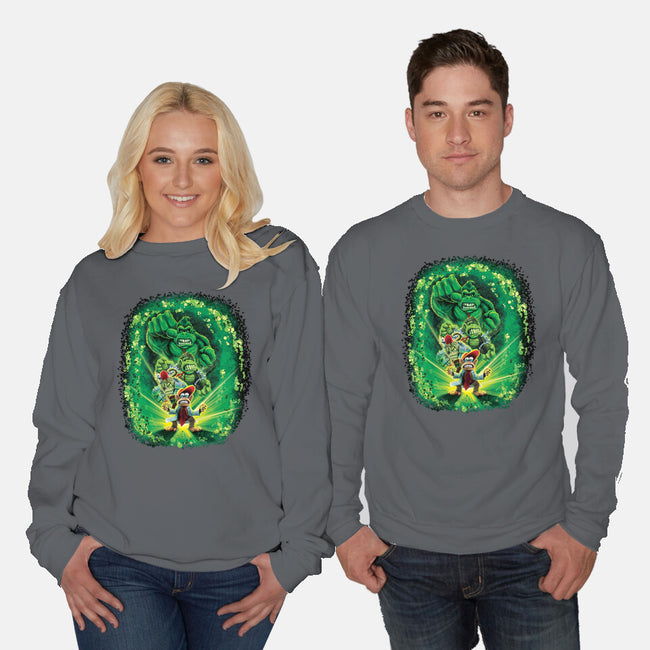 The Incredible Donk-Unisex-Crew Neck-Sweatshirt-Artist Davee Bee