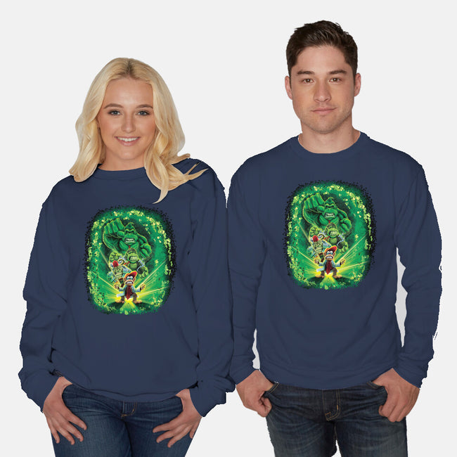 The Incredible Donk-Unisex-Crew Neck-Sweatshirt-Artist Davee Bee