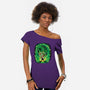 The Incredible Donk-Womens-Off Shoulder-Tee-Artist Davee Bee