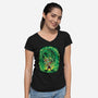 The Incredible Donk-Womens-V-Neck-Tee-Artist Davee Bee