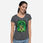 The Incredible Donk-Womens-V-Neck-Tee-Artist Davee Bee