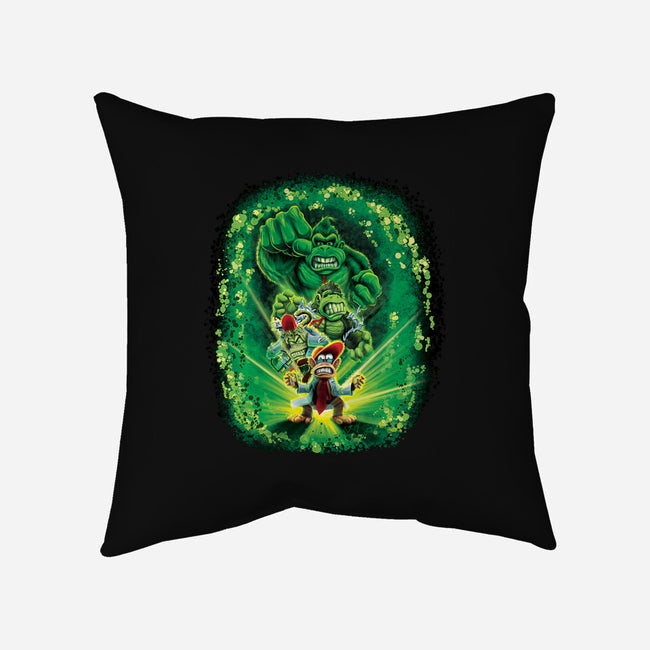 The Incredible Donk-None-Non-Removable Cover w Insert-Throw Pillow-Artist Davee Bee