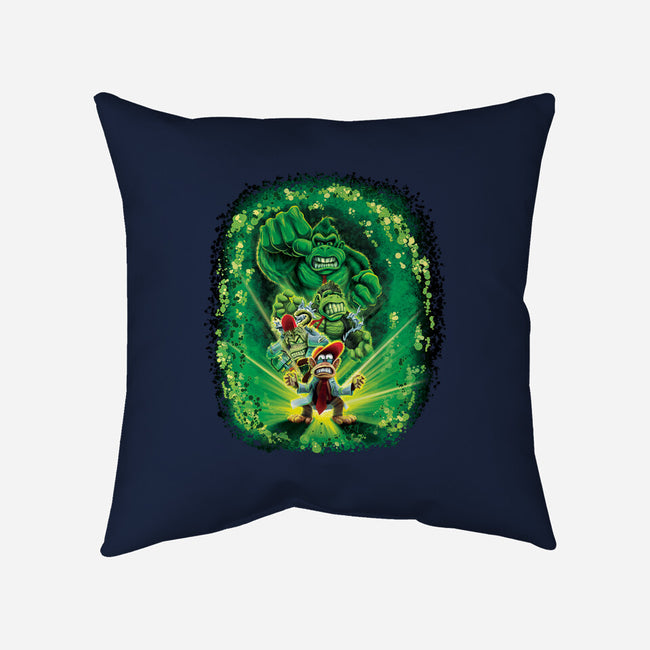 The Incredible Donk-None-Non-Removable Cover w Insert-Throw Pillow-Artist Davee Bee