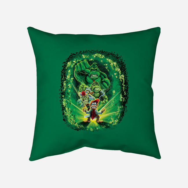 The Incredible Donk-None-Removable Cover-Throw Pillow-Artist Davee Bee