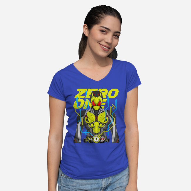 Kamen Rider Zero One-Womens-V-Neck-Tee-Titans