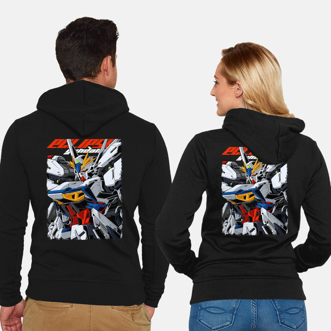 Gundam Eclipse-Unisex-Zip-Up-Sweatshirt-DancingHorse