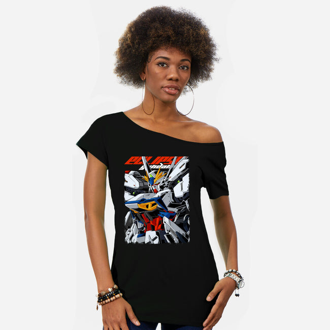 Gundam Eclipse-Womens-Off Shoulder-Tee-DancingHorse