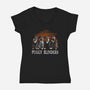 Puggy Blinders-Womens-V-Neck-Tee-fanfabio