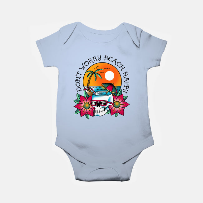 Don't Worry Beach Happy-Baby-Basic-Onesie-sachpica