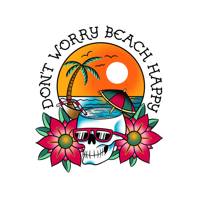 Don't Worry Beach Happy-Womens-Off Shoulder-Tee-sachpica