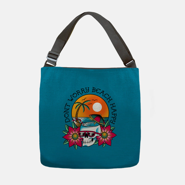 Don't Worry Beach Happy-None-Adjustable Tote-Bag-sachpica