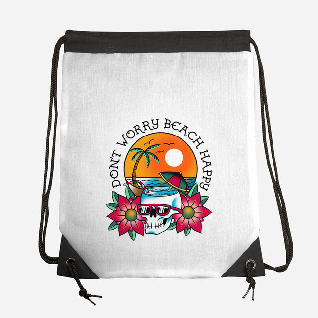 Don't Worry Beach Happy-None-Drawstring-Bag-sachpica