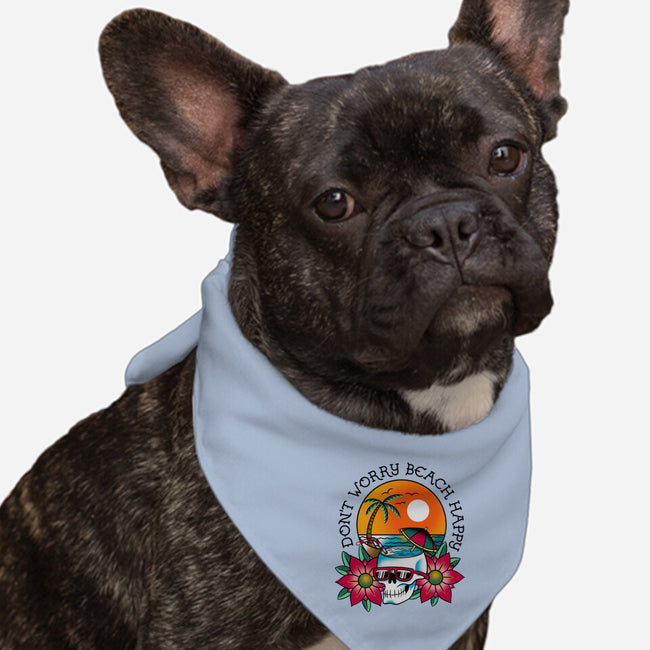 Don't Worry Beach Happy-Dog-Bandana-Pet Collar-sachpica