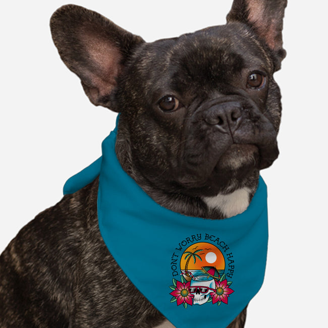 Don't Worry Beach Happy-Dog-Bandana-Pet Collar-sachpica