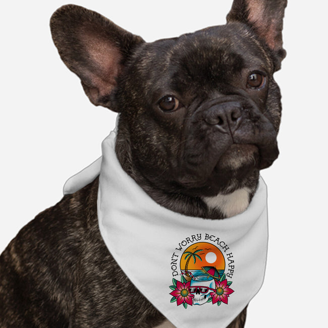 Don't Worry Beach Happy-Dog-Bandana-Pet Collar-sachpica