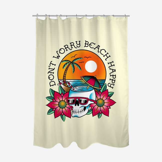 Don't Worry Beach Happy-None-Polyester-Shower Curtain-sachpica