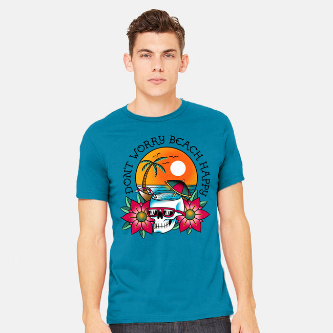 Don't Worry Beach Happy-Mens-Heavyweight-Tee-sachpica