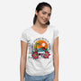 Don't Worry Beach Happy-Womens-V-Neck-Tee-sachpica