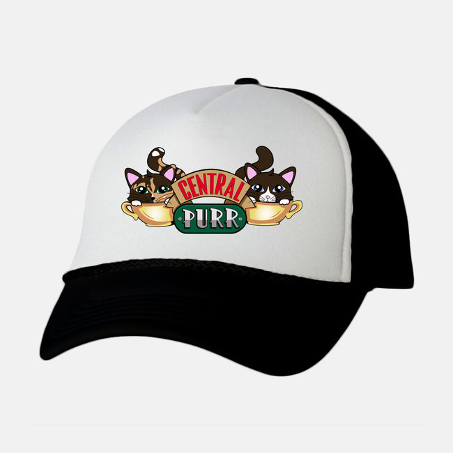 Central Purr-Unisex-Trucker-Hat-Nerding Out Studio