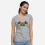 Central Purr-Womens-V-Neck-Tee-Nerding Out Studio