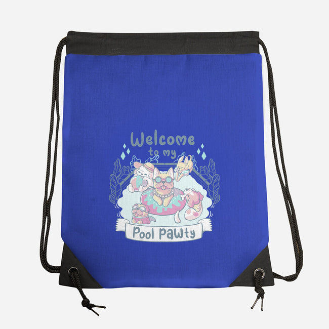 Pool Pawty Time-None-Drawstring-Bag-xMorfina