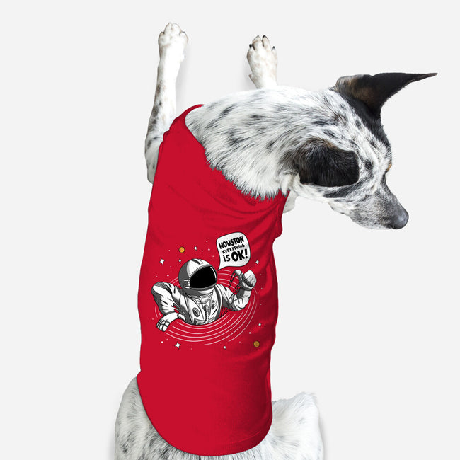 Houston Everything Is Ok-Dog-Basic-Pet Tank-sachpica