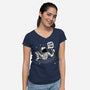 Houston Everything Is Ok-Womens-V-Neck-Tee-sachpica