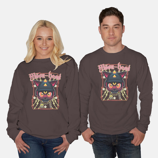 Moon Head-Unisex-Crew Neck-Sweatshirt-Samuel