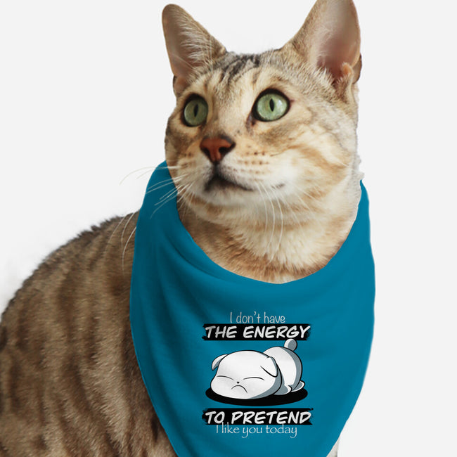 I Don't Have The Energy-Cat-Bandana-Pet Collar-fanfabio