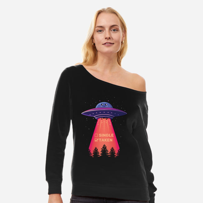 UFO Taken-Womens-Off Shoulder-Sweatshirt-danielmorris1993