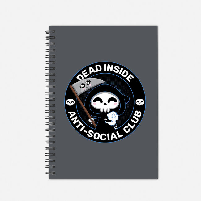Dead Inside Anti-Social Club-None-Dot Grid-Notebook-danielmorris1993