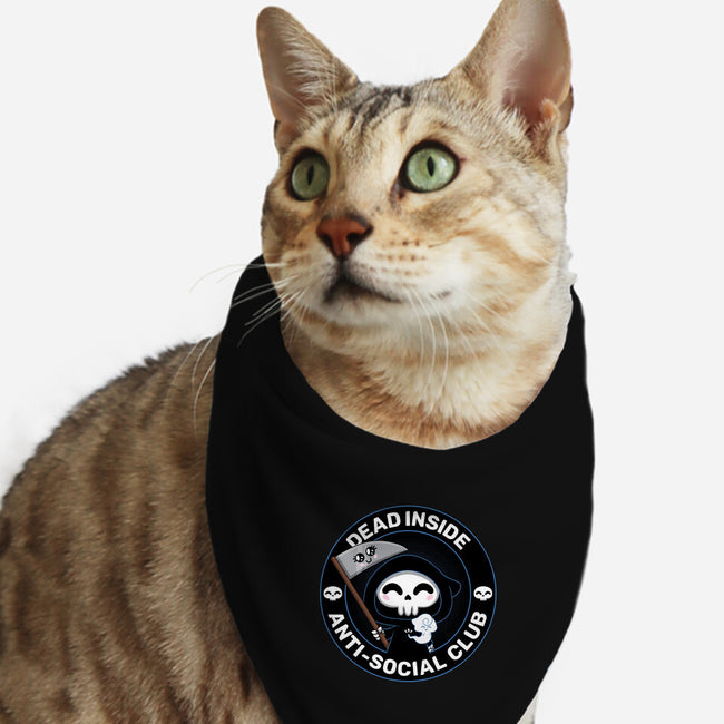 Dead Inside Anti-Social Club-Cat-Bandana-Pet Collar-danielmorris1993