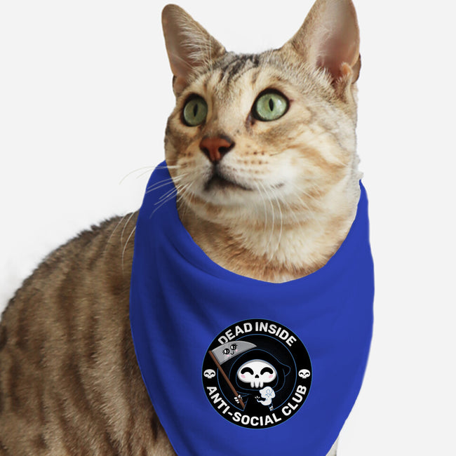 Dead Inside Anti-Social Club-Cat-Bandana-Pet Collar-danielmorris1993