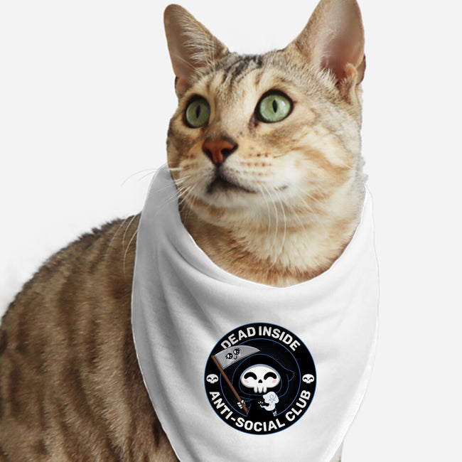 Dead Inside Anti-Social Club-Cat-Bandana-Pet Collar-danielmorris1993