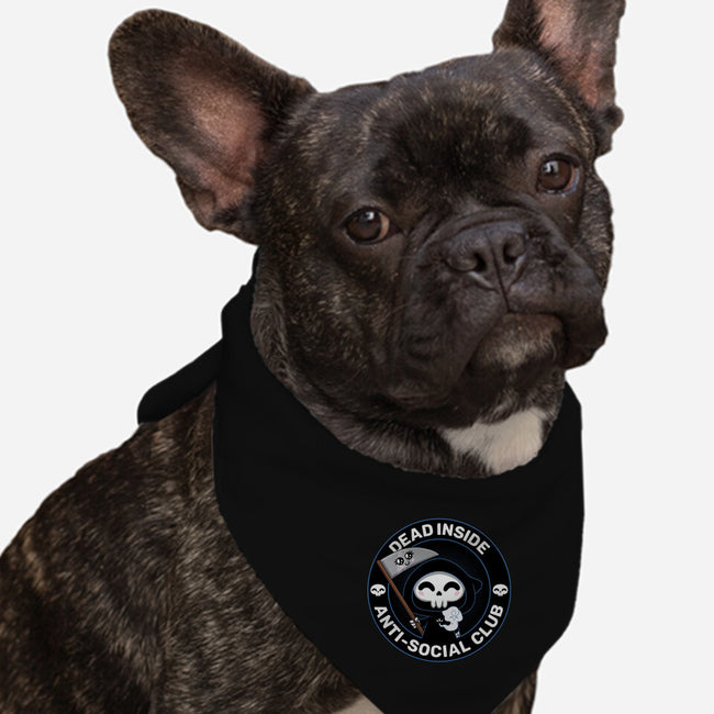 Dead Inside Anti-Social Club-Dog-Bandana-Pet Collar-danielmorris1993